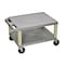 Luxor 16"H AV Cart - Two Shelves - Red with Black Legs and Electric WT16GYE-N - alternate 2